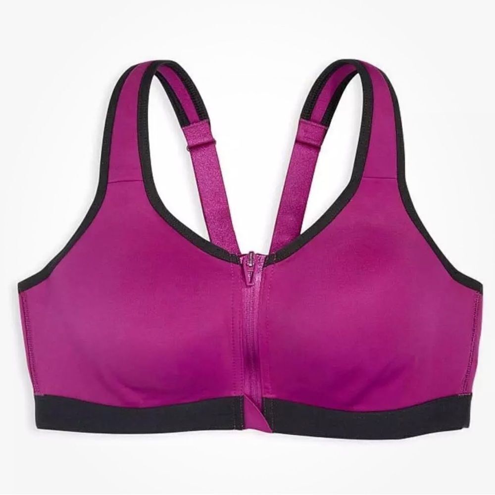 Victoria’s Secret knockout Maximum Support Front Close Sports Bra magenta black